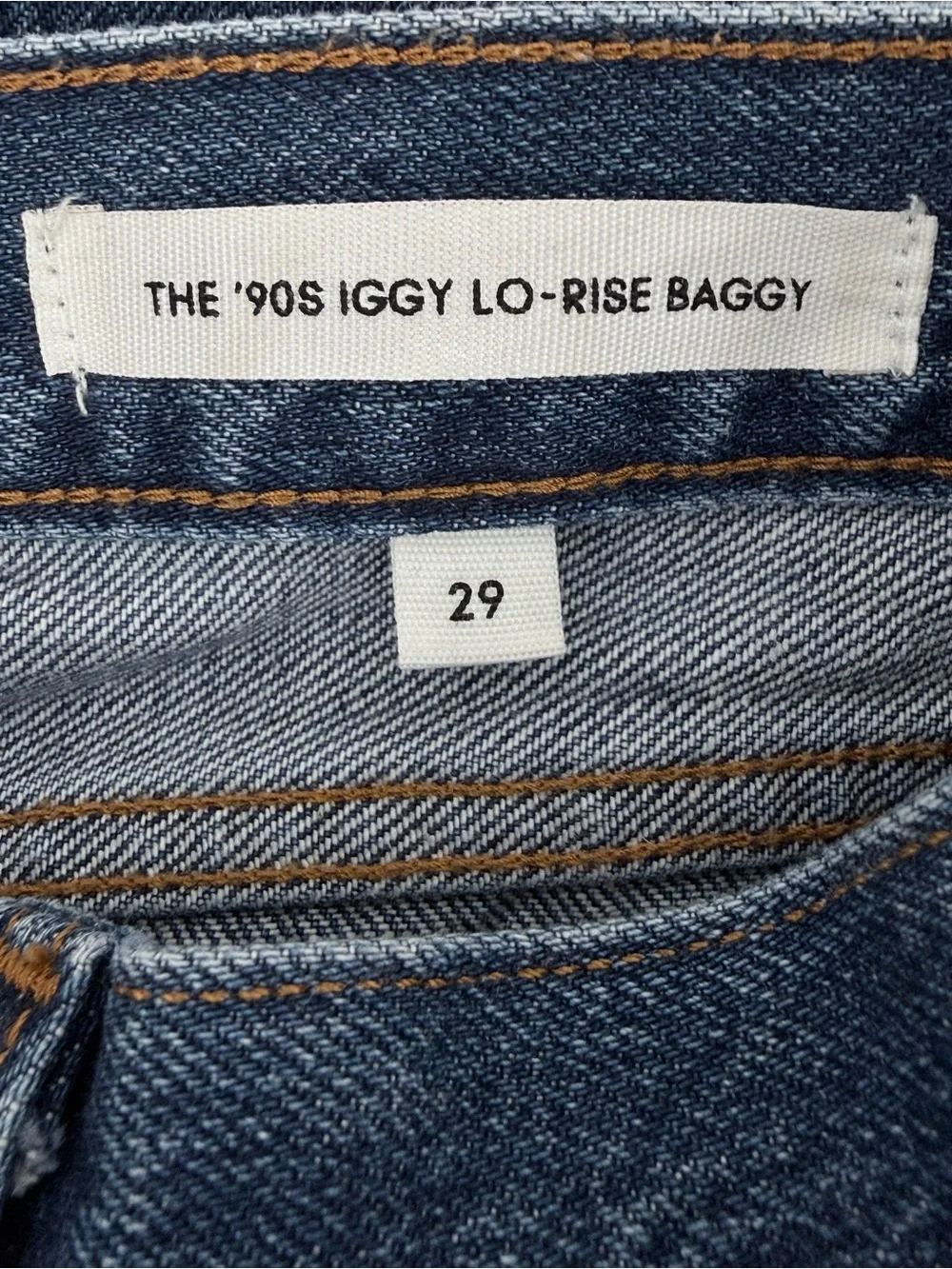 Denim Forum Aritzia The 90s Iggy Lo-Rise Baggy Jeans Dark Wash Size 29